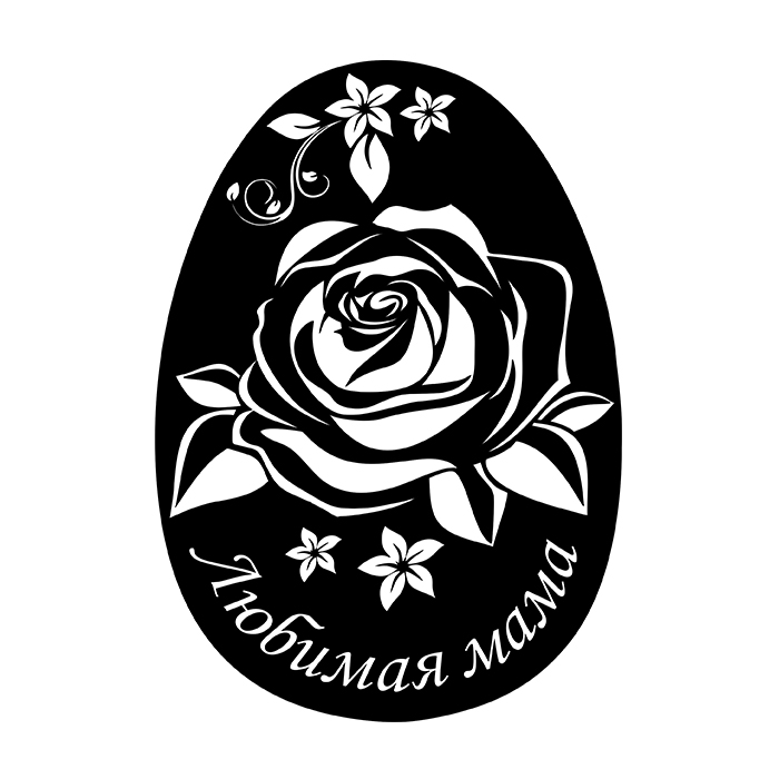 картинка Чайная ложка с гравировкой "Роза", надпись "Любимая мама" от Копицентра Прайм